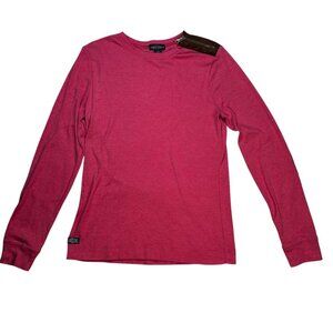 Ralph Lauren Large Women Coral Elbow Patch Classic Collegiate Zip